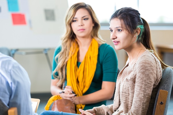 Students talking